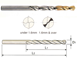 BROCA HSS-Co5% JOBBER METRICA 1.0 MM YG-1